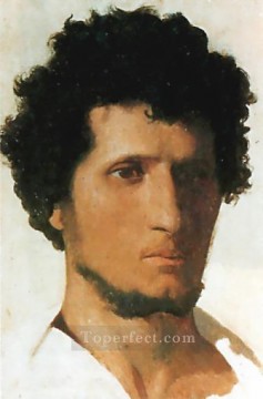 Head of a Peasant of the Roman Campagna Greek Arabian Orientalism Jean Leon Gerome Oil Paintings